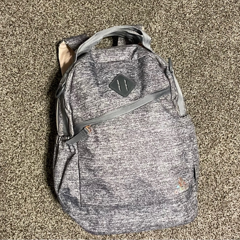 Adidas backpack gray and light pink in great condition!